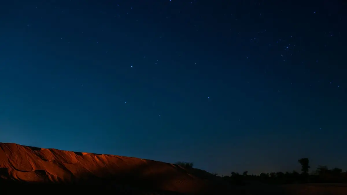 Céu noturno no deserto - Área 51
