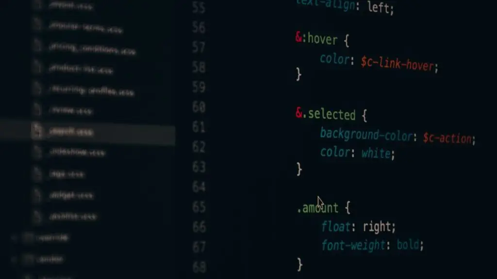 Tela de código escura representando a deep web